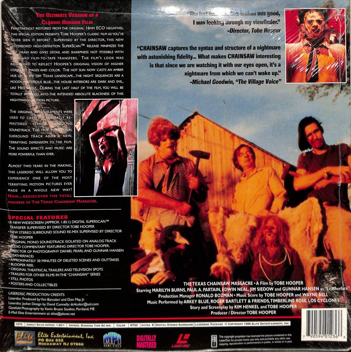 B00183337/【ホラー】LD2枚組/「The Texas Chainsaw Massacre(悪魔のいけにえ) Letterboxed Collectors Edition」_画像2