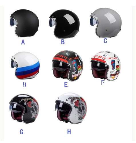 人気 バイザー付バイク 内蔵サングラス ジェットヘルメット ビンテージ ハーレー 半キャップ M -XXLサイズ 8色 の画像6