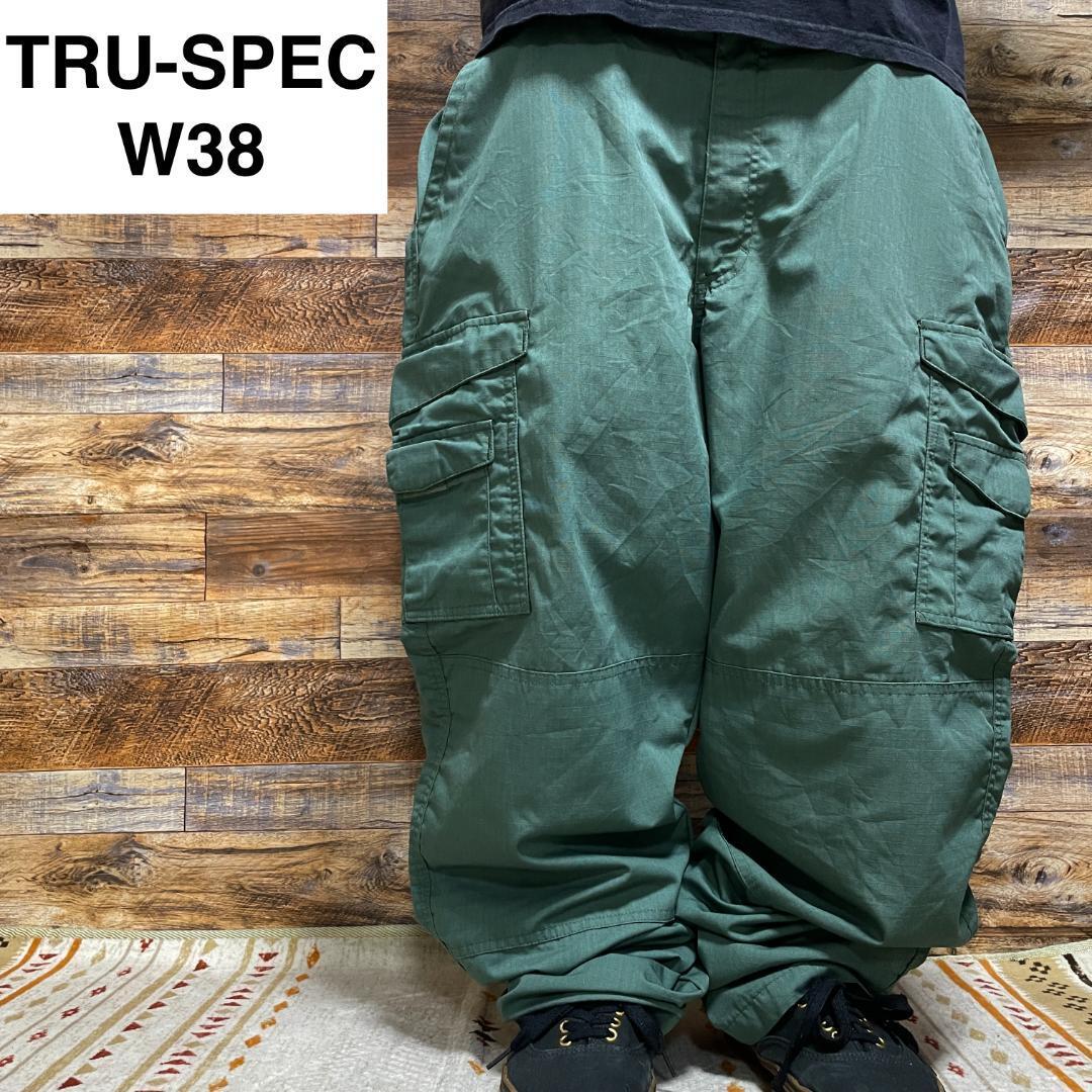 TRU-SPEC トゥルースペック ミリタリーパンツ カーゴパンツ ワークパンツ 緑 グリーン カーキ オリーブ w38 古着 メンズ オーバーサイズ