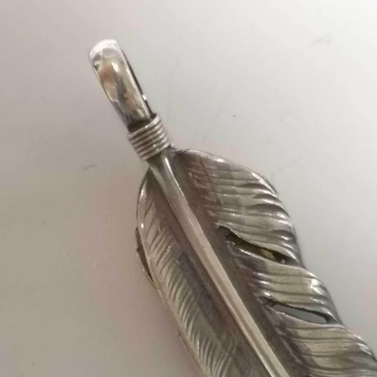  gross weight approximately 13.57g 18k on gold large tataki metal attaching SV950 extra-large feather ( right / left to coil )