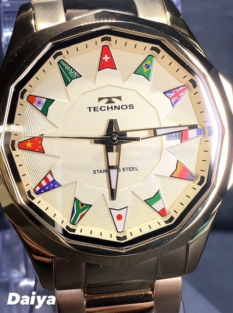 新品 テクノス TECHNOS 正規品 腕時計 アナログ腕時計 クオーツ ステンレス 3気圧防水 カレンダー ゴールド メンズ ビジネス プレゼント_画像1