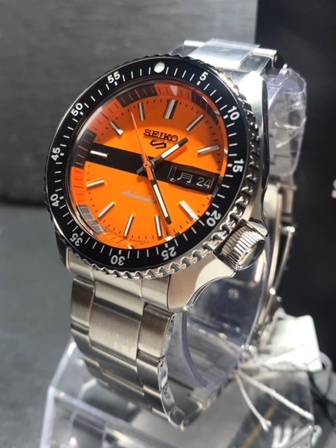 国内正規品 新品 腕時計 SEIKO セイコー SKX Sports Style レトロカラー コレクション セイコー5 スポーツ 自動巻き 防水 オレンジ SBSA219の画像4