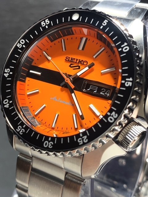国内正規品 新品 腕時計 SEIKO セイコー SKX Sports Style レトロカラー コレクション セイコー5 スポーツ 自動巻き 防水 オレンジ SBSA219の画像3