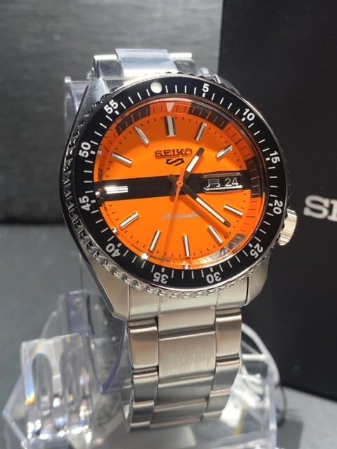 国内正規品 新品 腕時計 SEIKO セイコー SKX Sports Style レトロカラー コレクション セイコー5 スポーツ 自動巻き 防水 オレンジ SBSA219_画像2