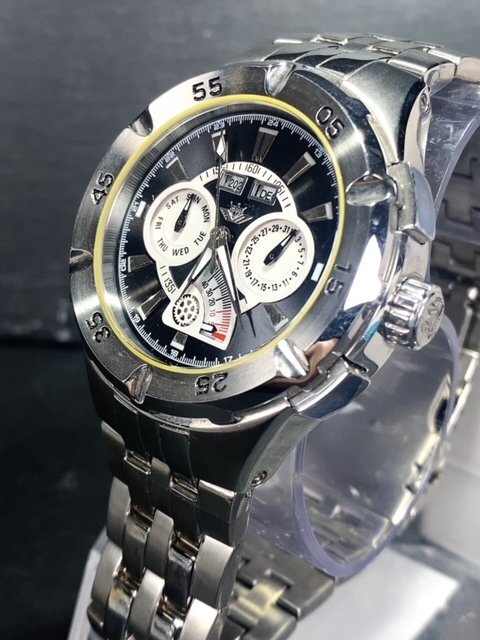 新品 正規品 ドミニク DOMINIC 機械式 自動巻き 腕時計 オートマティック カレンダー 防水 ステンレス からくり時計 ブラック ホワイト_画像4