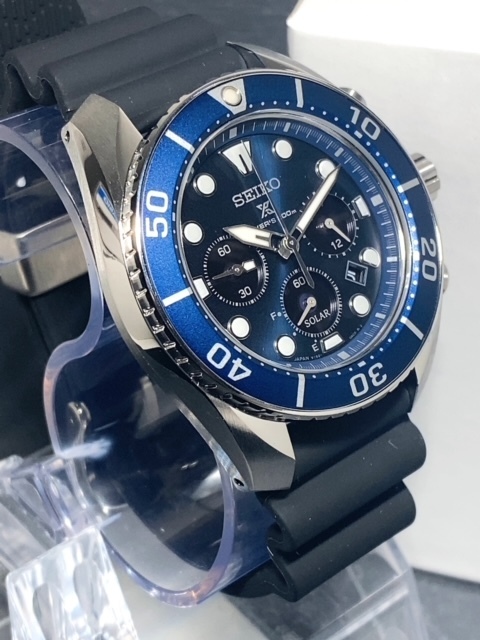 新品 SEIKO セイコー 正規品 PROSPEX プロスペックス 腕時計 ダイバー ソーラー クロノグラフ 20気圧防水 スモールセコンド SSC759J1_画像3