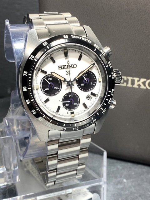 新品 SEIKO セイコー 腕時計 国内正規品 PROSPEX プロスペックス SPEEDTIMER スピードタイマー ソーラー クロノグラフ パンダ 　SBDL085_画像3