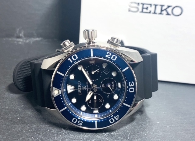 新品 SEIKO セイコー 正規品 PROSPEX プロスペックス 腕時計 ダイバー ソーラー クロノグラフ 20気圧防水 スモールセコンド SSC759J1の画像5