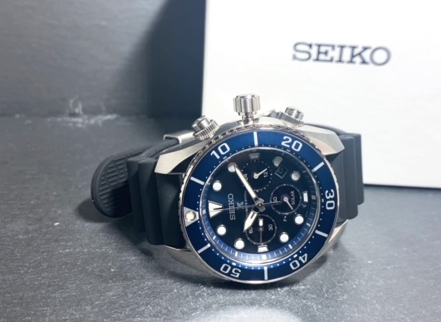 新品 SEIKO セイコー 正規品 PROSPEX プロスペックス 腕時計 ダイバー ソーラー クロノグラフ 20気圧防水 スモールセコンド SSC759J1の画像6