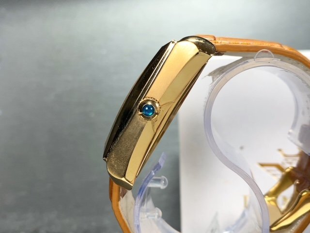新品 正規品 ドミニク DOMINIC 自動巻き 腕時計 オートマティック スクエア レザーベルト キャメル ゴールド ドラゴン メンズ プレゼントの画像5