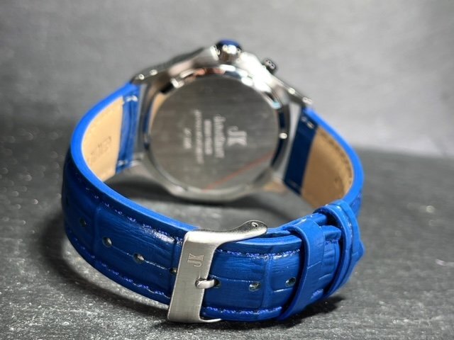 新品 JAPAN KRAFT ジャパンクラフト 正規品 クオーツ 腕時計 ビジネスウォッチ サン＆ムーン ジャパンムーブメント メンズ ブルーの画像8