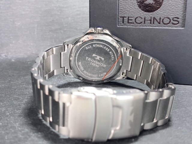 新品 テクノス TECHNOS 正規品 腕時計 アナログ腕時計 クオーツ ステンレス 3気圧防水 カレンダー ビジネス ブラック シルバー プレゼント_画像8