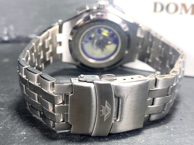 新品 正規品 ドミニク DOMINIC 機械式 自動巻き 腕時計 オートマティック カレンダー 5気圧防水 ステンレス ホワイト ブラック プレゼント_画像8