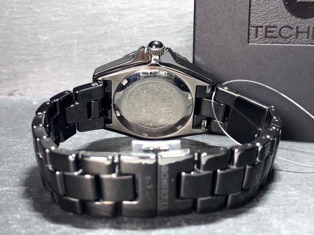 ダイヤモンド付き 新品 テクノス TECHNOS 正規品 腕時計 アナログ腕時計 クオーツ セラミック 防水 カレンダー メンズ ブラック プレゼント_画像8