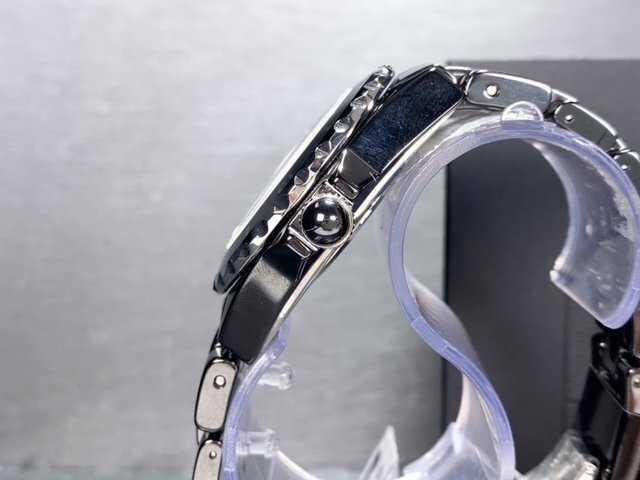 ダイヤモンド付き 新品 テクノス TECHNOS 正規品 腕時計 アナログ腕時計 クオーツ セラミック 防水 カレンダー メンズ ブラック プレゼント_画像5