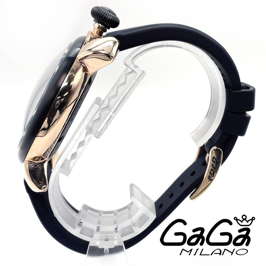 1 jpy new goods regular goods GAGAMILANO GaGa Milano men's wristwatch Intel collaboration Special Edition analogue self-winding watch small second b Switzerland meido