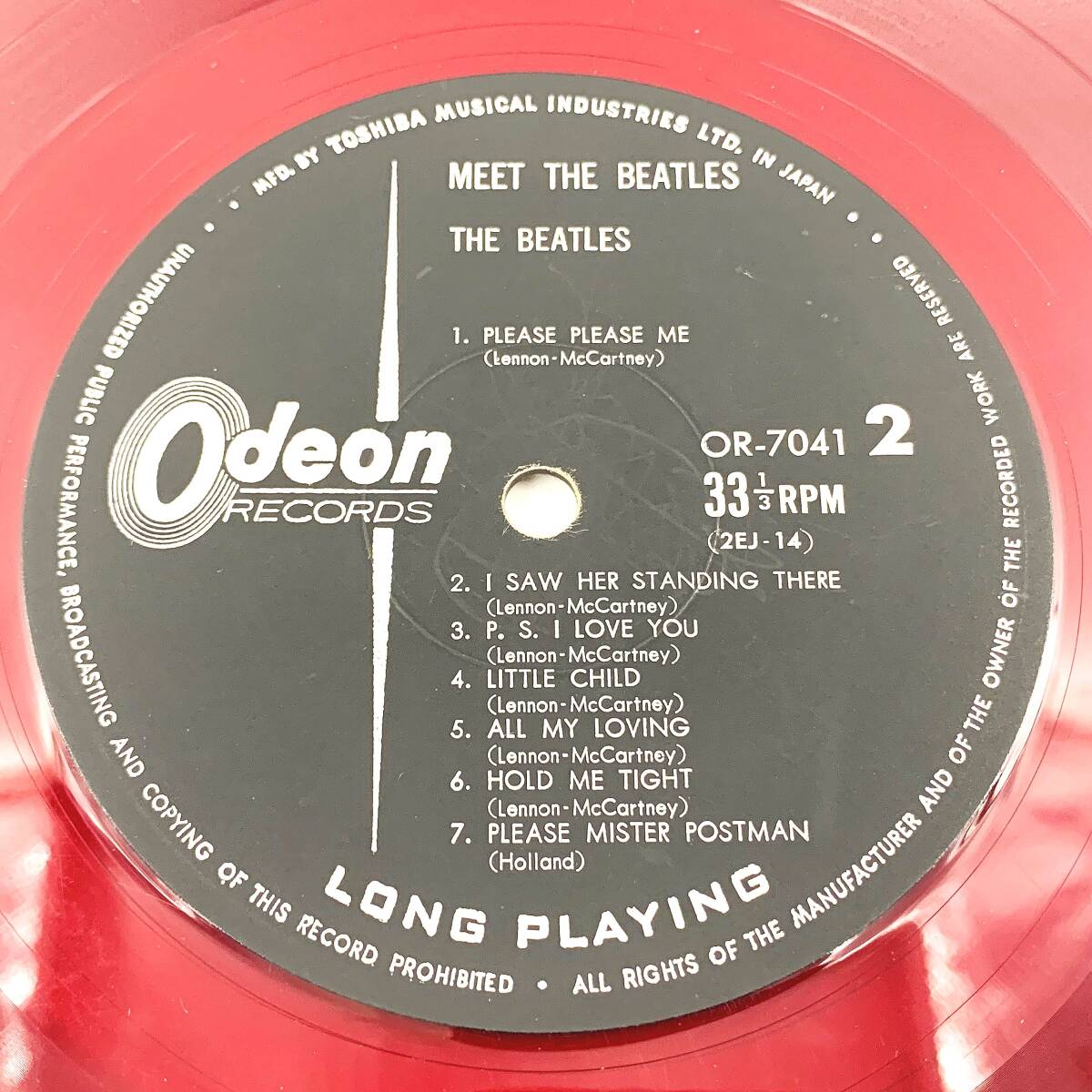 【赤盤】The Beatles(ビートルズ)「Meet The Beatles!(ミート・ザ・ビートルズ)」LP（12インチ）Odeon(OR-7041)の画像5