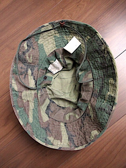 1980 period leaf camouflage b- knee hat size inscription 7*3/8 59cm( man military military uniform Vintage Vintage 