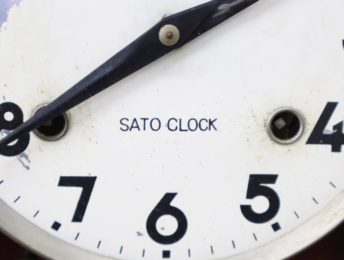 ▲昭和レトロ ｜アンティーク調 ゼンマイ式 振り子時計｜SATO CLOCK TRADE MARK｜ボンボン時計 巻時計 ■O4935_画像4