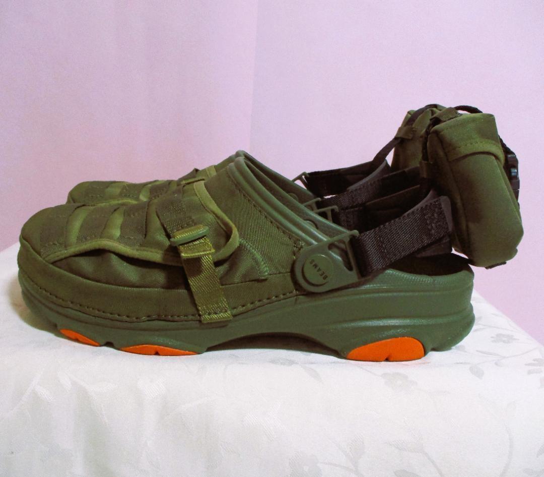 crocs BEAMS別注 MILITARY オリーブ 27㎝ サンダル ポーチ crocs BEAMS別注 MILITARY オリーブ 27㎝ サンダル ポーチ
