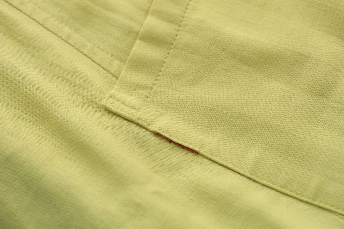 4-1980 новый товар хлопок linen безрукавка One-piece желтый M обычная цена Y24,200