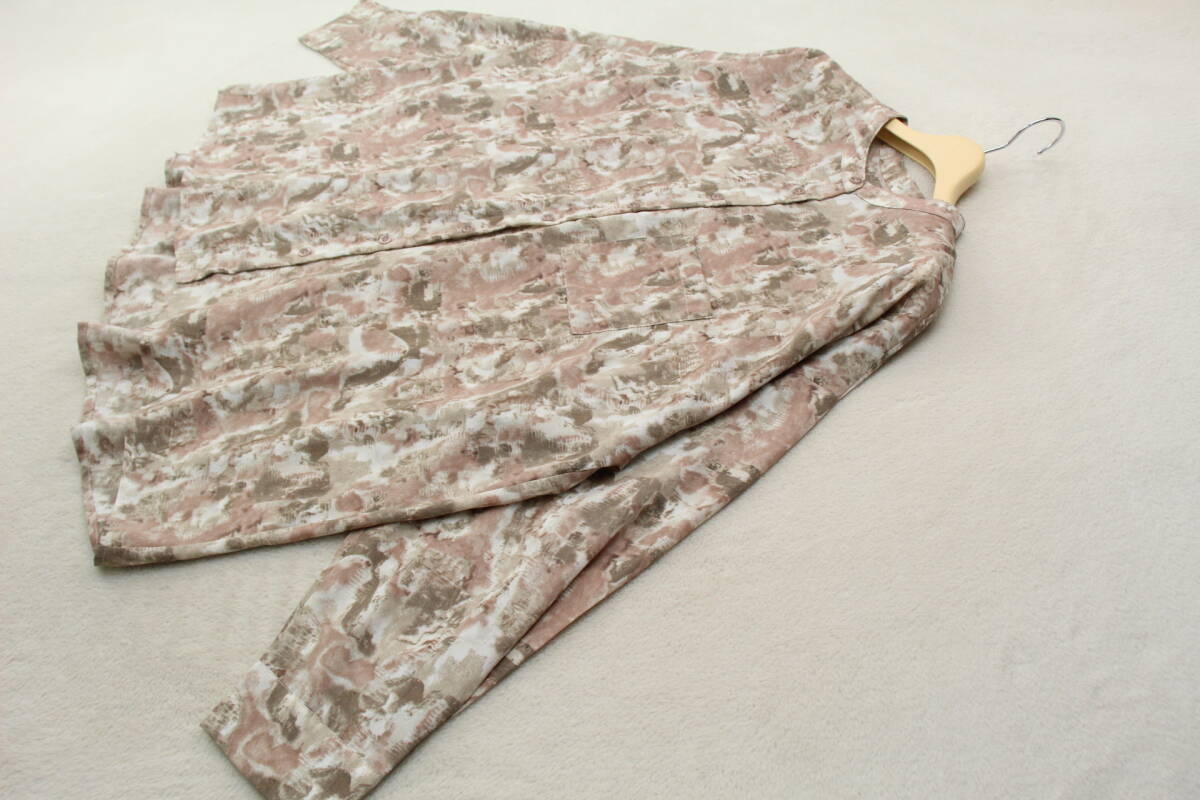 4-1887 new goods total pattern shirt F size regular price 12,800 jpy 