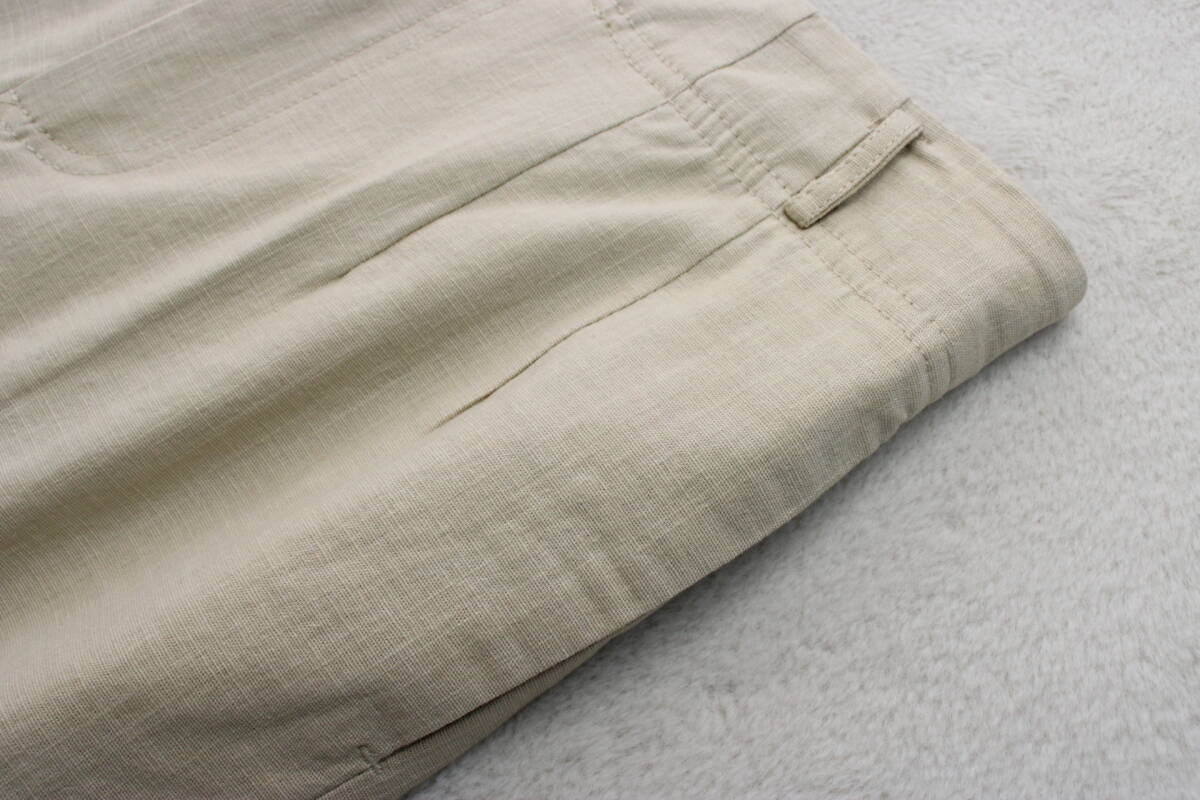 3-172 new goods waist rubber flax . wide pants 
