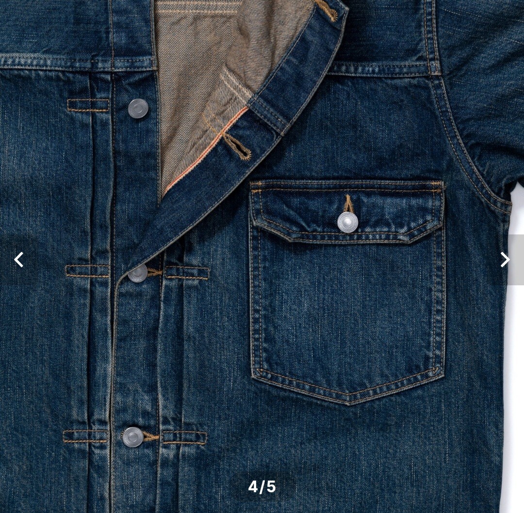 A.PRESSE for everyone 48 L Vintage 1st type Denim Jacket アプレッセ エブリワン T-BACK 新品未使用_画像6