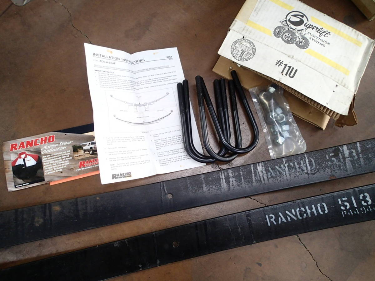 K*FORD Bronco /F150* lift up * Rancho Add-A-Leaf+ super lift U bolt unused set*K