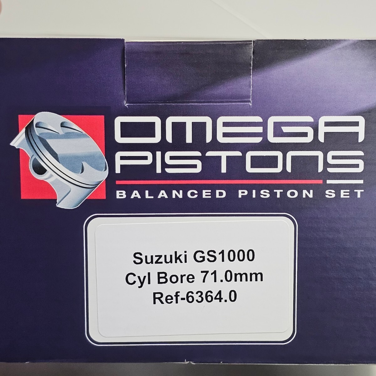 Omega pistons鍛造スズキGS1000　[71.0mm]　アルミ2618A, フルセット#1_画像2