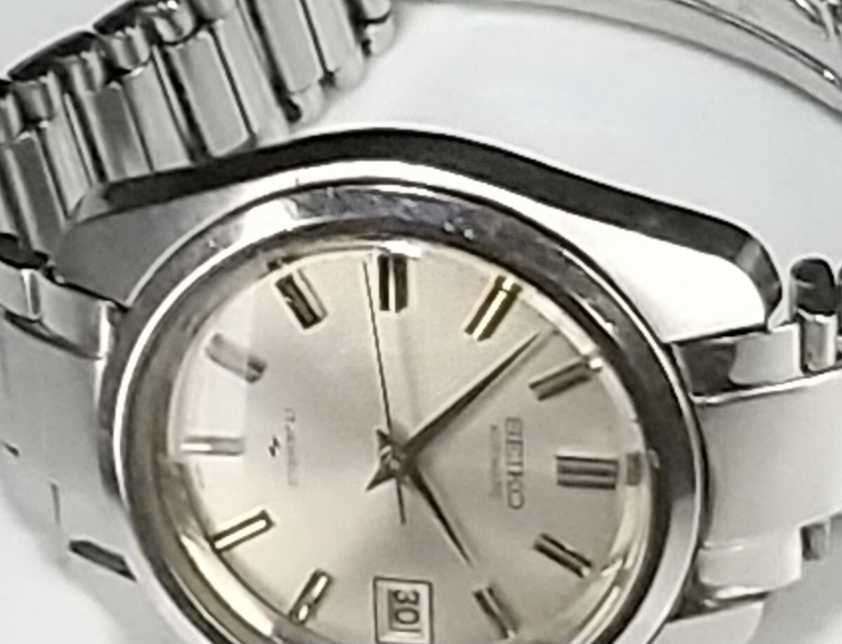 腕時計 SEIKO AUTOMATIC 17J 7005-7030 シルバー盤 純正バンド_画像3