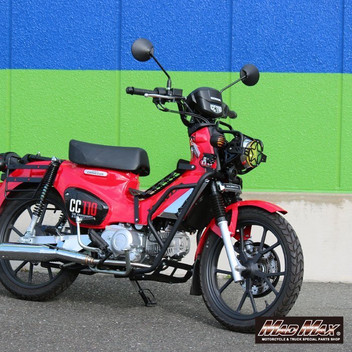 バイク用品 Mr Quick製 HONDA ホンダ CC110 JA60 クロスカブ用 エンジンガード ブラック/バンパーガード 転倒ダメージ軽減 【送料800円】_画像7