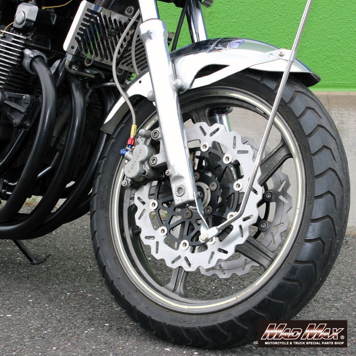 MADMAX バイク用品 KAWASAKI カワサキ ゼファー750/ZRX400/ZZR250/ZR-7/GPZ1100 ウェーブ ディスクローター ブラック 1枚【送料800円】_画像7