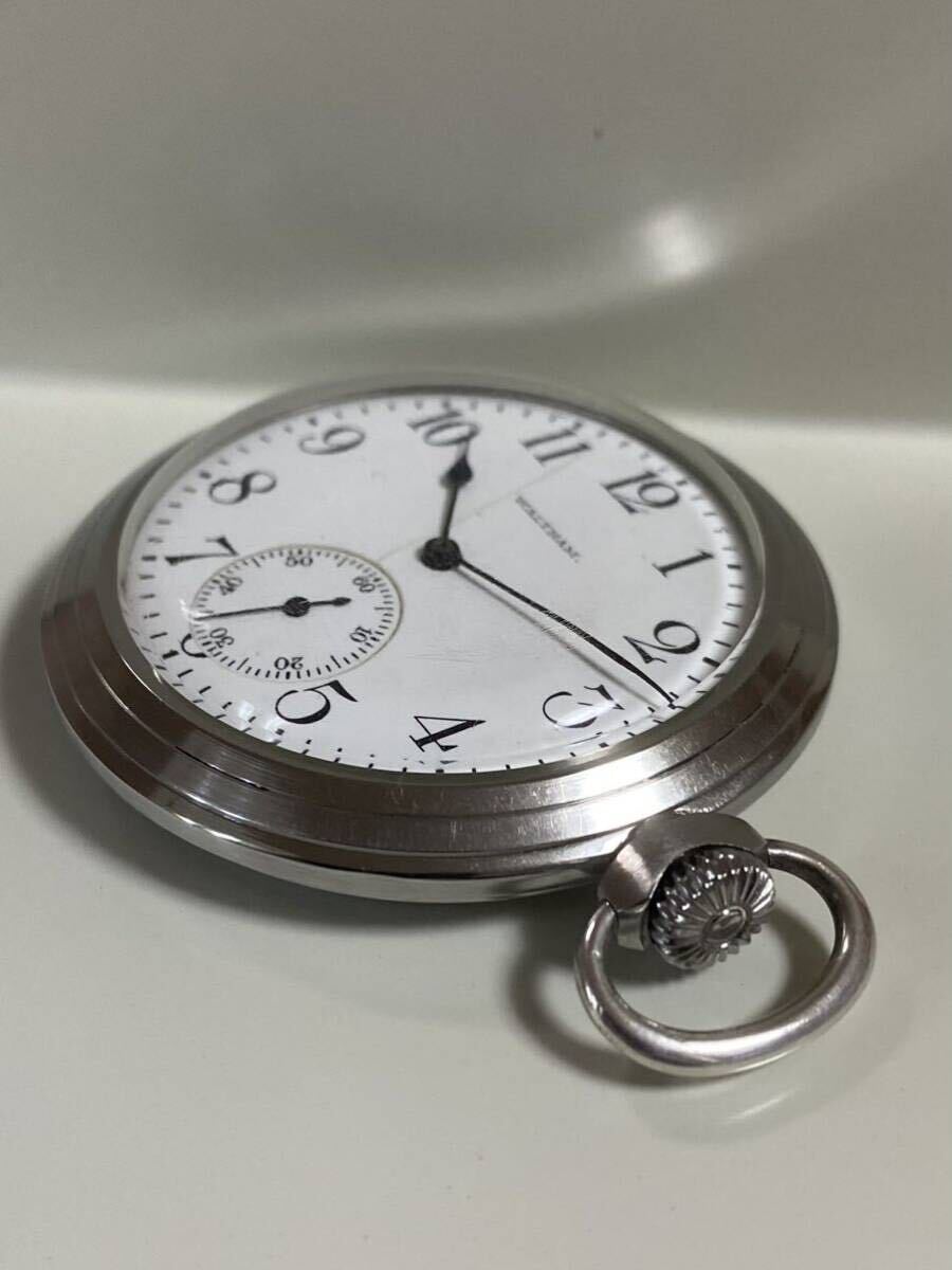 懐中時計　ウォルサム 稼働中　1906年製　Waltham　アンティーク　手巻き スモセコ 白文字盤 _画像9