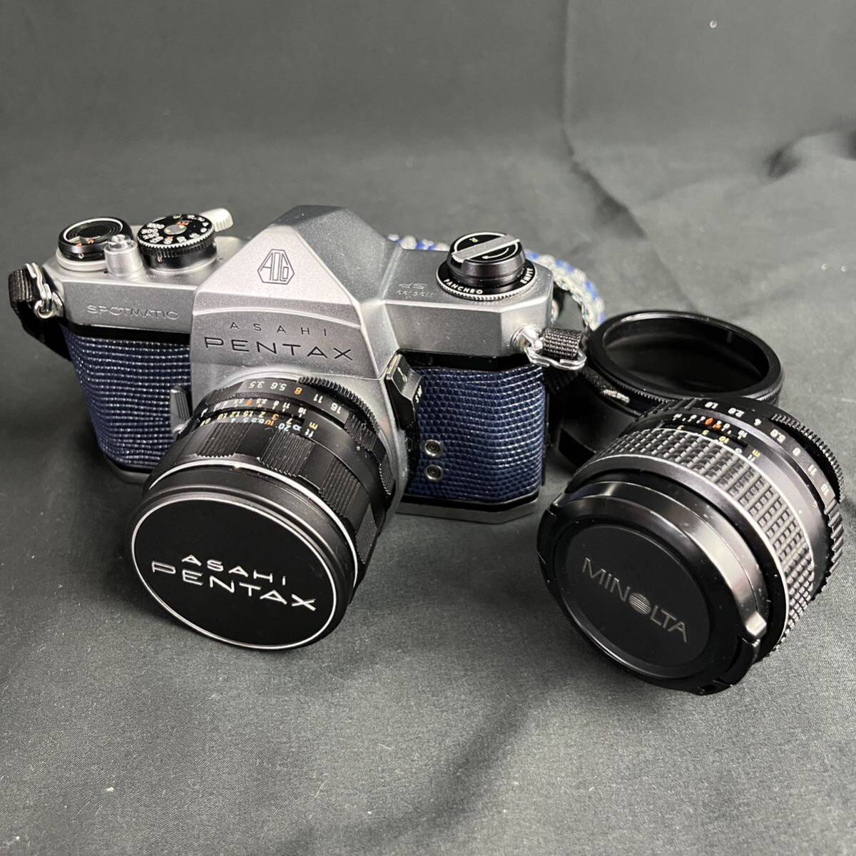 ペンタックスASAHI PENTAX SP SPOTMATIC フィルムカメラ 完動品 レンズ2個セット 外装交換済み 一眼レフ_画像1