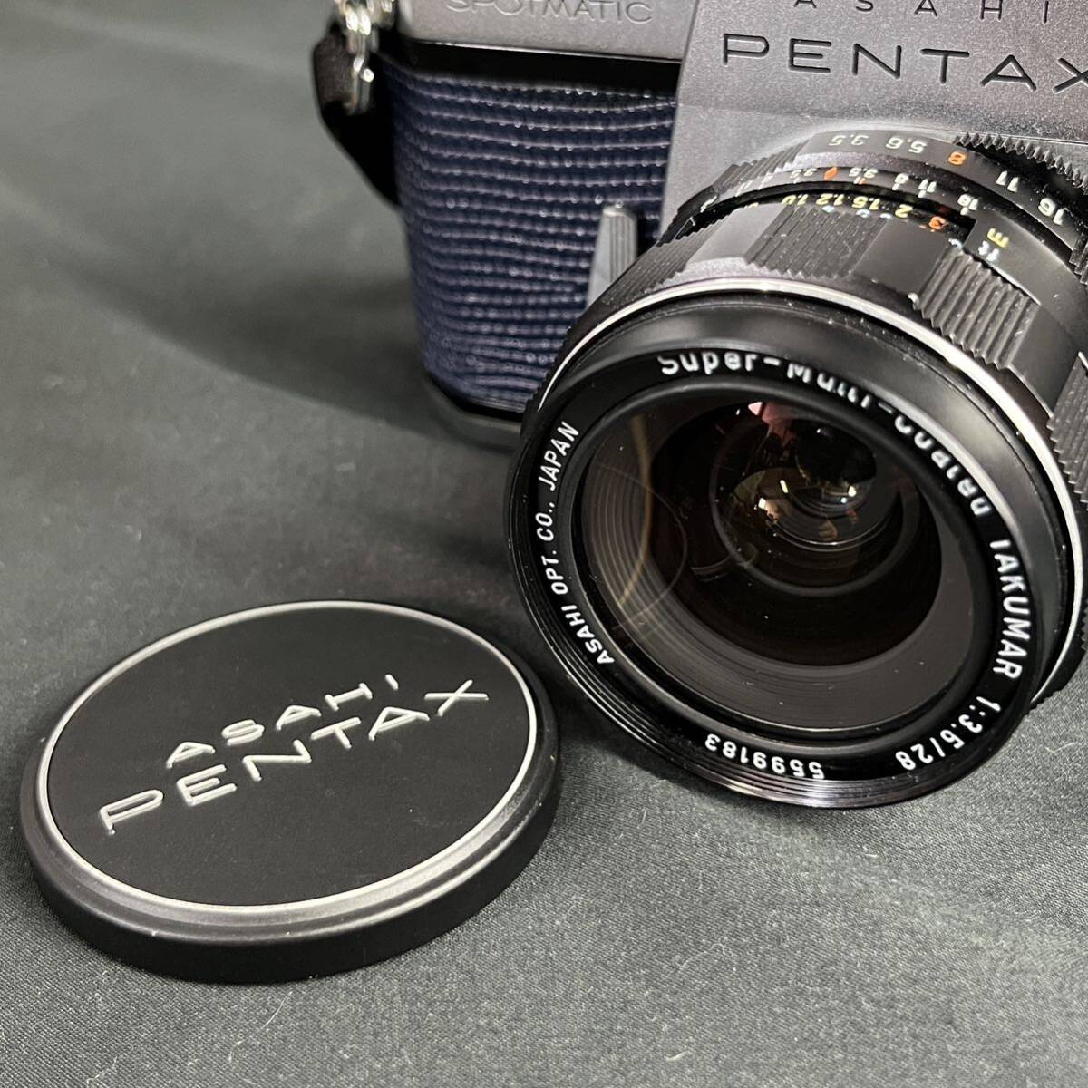 ペンタックスASAHI PENTAX SP SPOTMATIC フィルムカメラ 完動品 レンズ2個セット 外装交換済み 一眼レフ_画像4