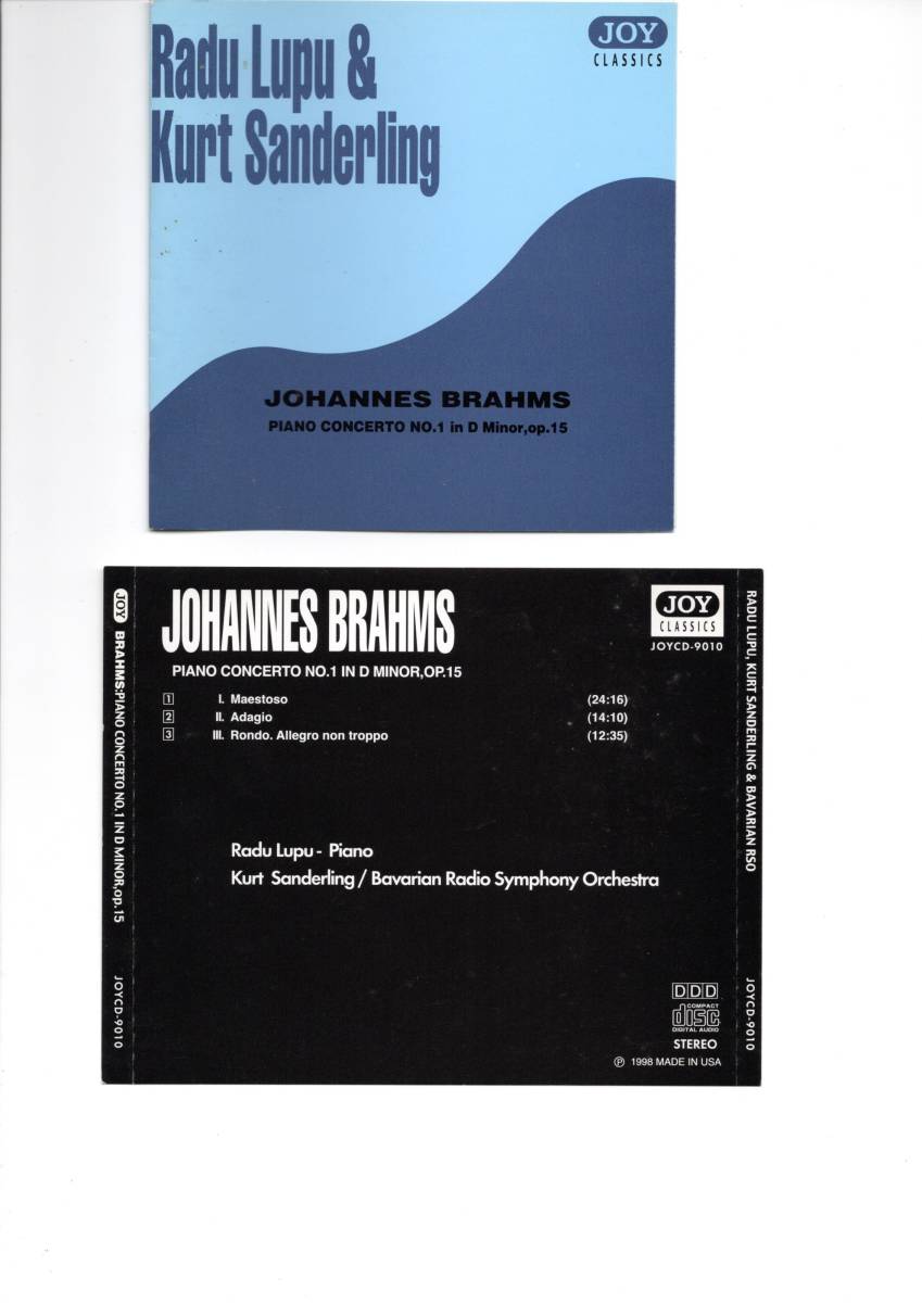 ザンデルリンク：ブラームス・ピアノ協奏曲第1番、（P)ルプー，バイエルン放送響、1990年5月、ライヴ。の画像1
