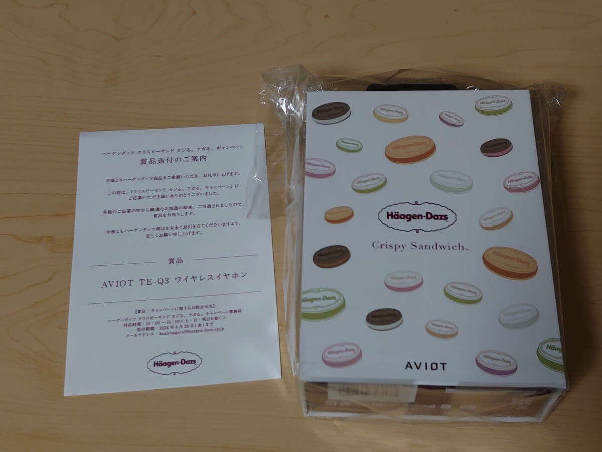 ハーゲンダッツ 当選品 ワイヤレスイヤホン AVIOT TE-Q3 ハーゲンダッツ 当選品 ワイヤレスイヤホン AVIOT TE-Q3