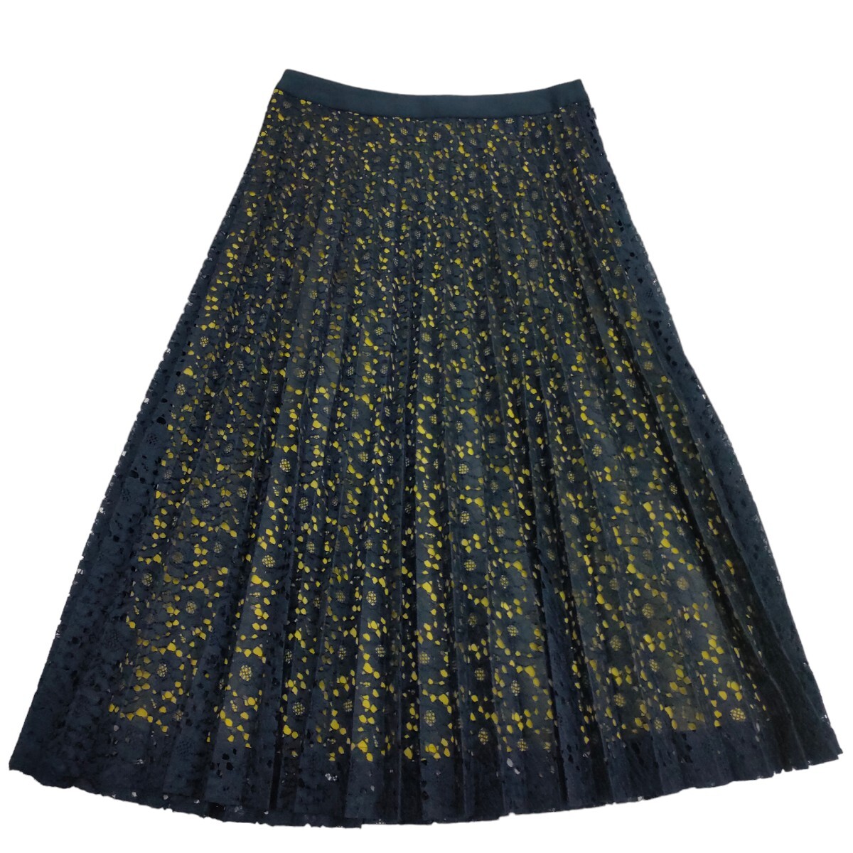 [ beautiful goods ]JOURNAL STANDARD L*ESSAGE / Journal Standard re surge . long Grace pleated skirt navy 36 size I-3894