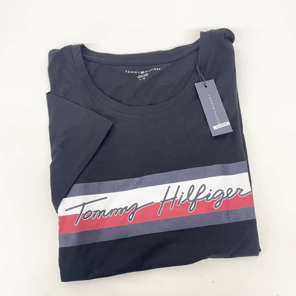 TOMMY Tommy Hilfiger короткий рукав футболка черный L размер 