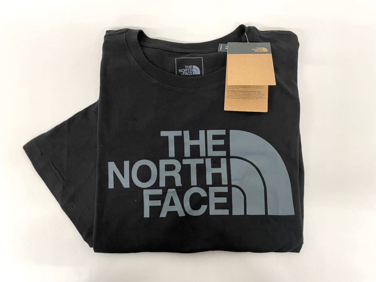 新品■The North Face ノースフェイス メンズ 半袖Tシャツ S 黒 ブラック ロゴシャツ_画像1