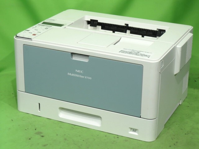 [A19670] ★送料無料 NEC MultiWriter 8700 ★24549枚 ★動作良好 ★純正消耗品付 A3 モノクロレーザー PR-L8700 プリンター ★品薄型番_画像1