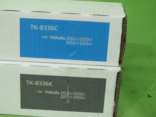 [A19676] ★送料無料 KYOCERA TK-8336 C/K トナーキット ★2色セット 純正 シアン・ブラック ◇ TASKalfa 2552ci/3252ci 用 tk8336_画像2