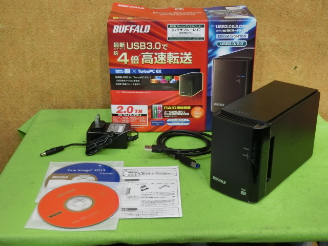 [A19563] BUFFALO HD-WLU3/R1 3.5 SATA 外付け 2ドライブ USB3.0 HDDケース(RAID対応) ▼現状品 ◎HDD認識してました_画像1