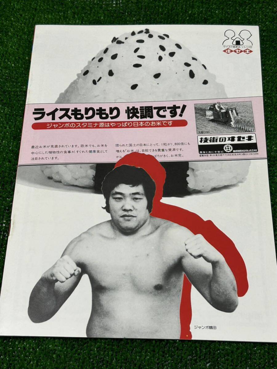  stock disposal sale / all Japan Professional Wrestling pamphlet /\'79ja Ian to series / stamp equipped / Showa Retro / horse place crane rice field is - Lee re chair butcher 