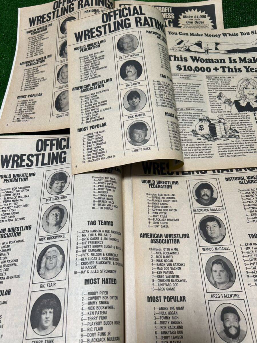 洋書プロレス月刊誌「ザ・レスラー」1982年発行分4冊セット/古本/アメリカンプロレス/ハーリーレイス　ボブバックランド/NWA WWF AWA_画像5