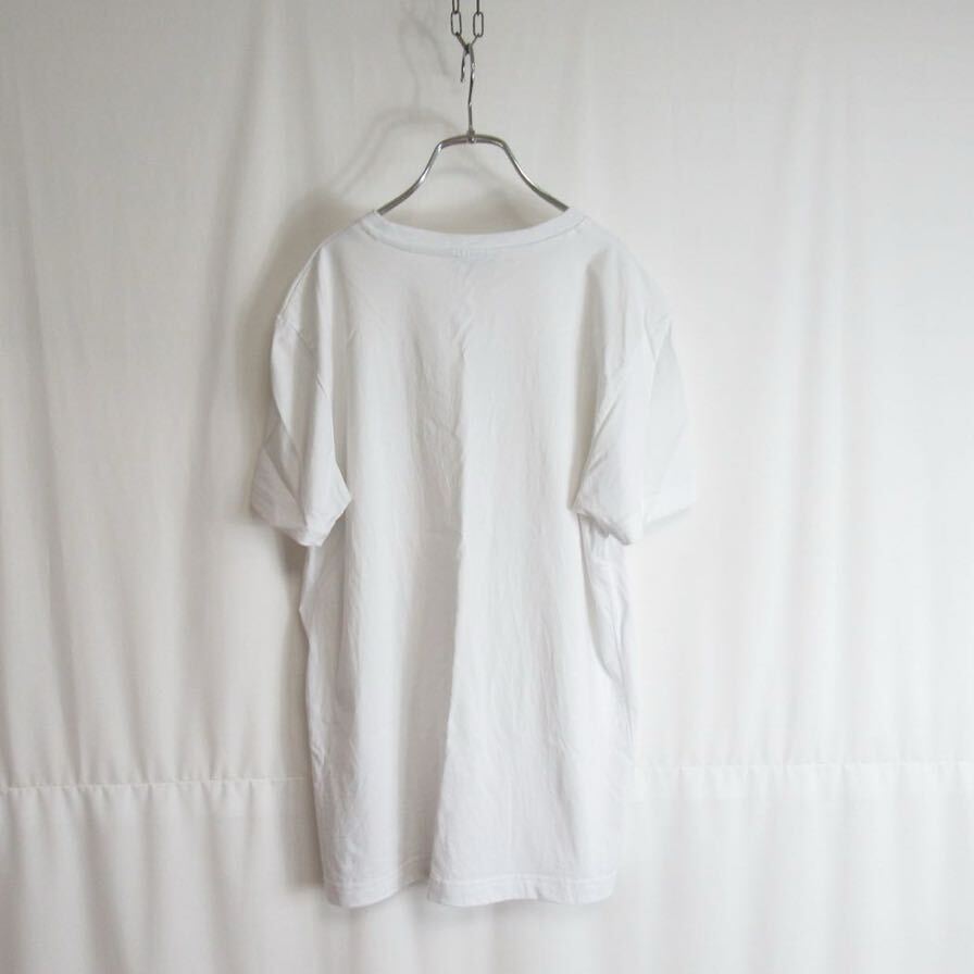 DEISEL バーコード プリント デザイン Tシャツ 半袖 白T カットソー ディーゼル ホワイト クルーネック モード カジュアル Mサイズ メンズ _画像2