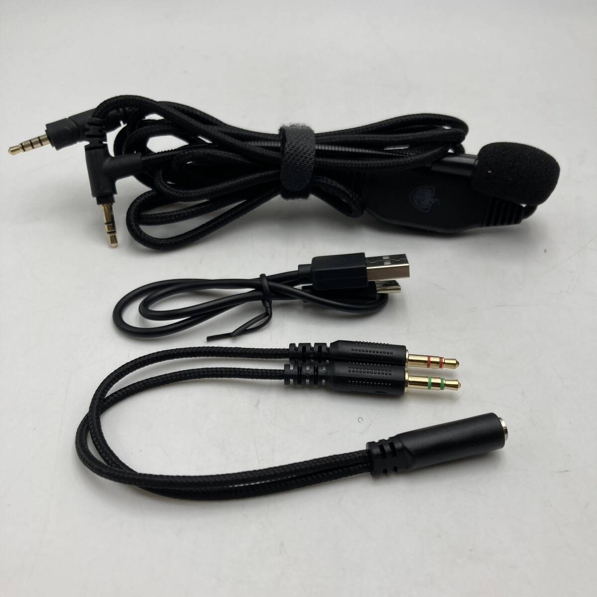 【通電確認済】ゲーミングヘッドセット ワイヤレス ヘッドセット 2.4GHz USB 有線/Y21611-R1_画像2