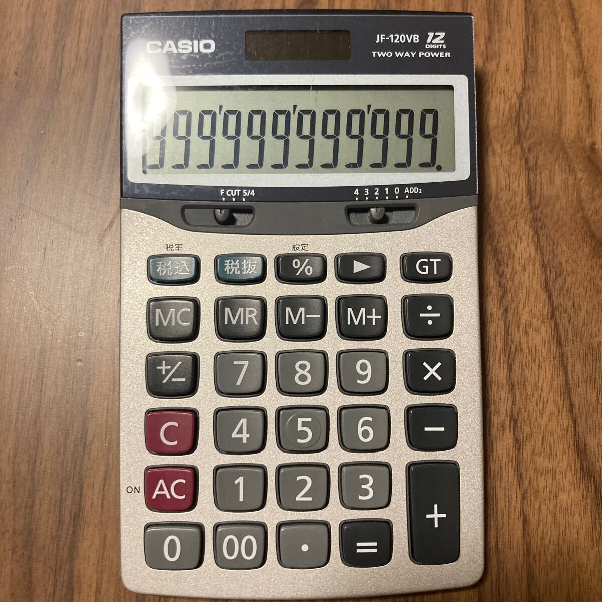  Casio desk type 12 column calculator [ Just size ] CASIO classical business practice calculator JF-120VB