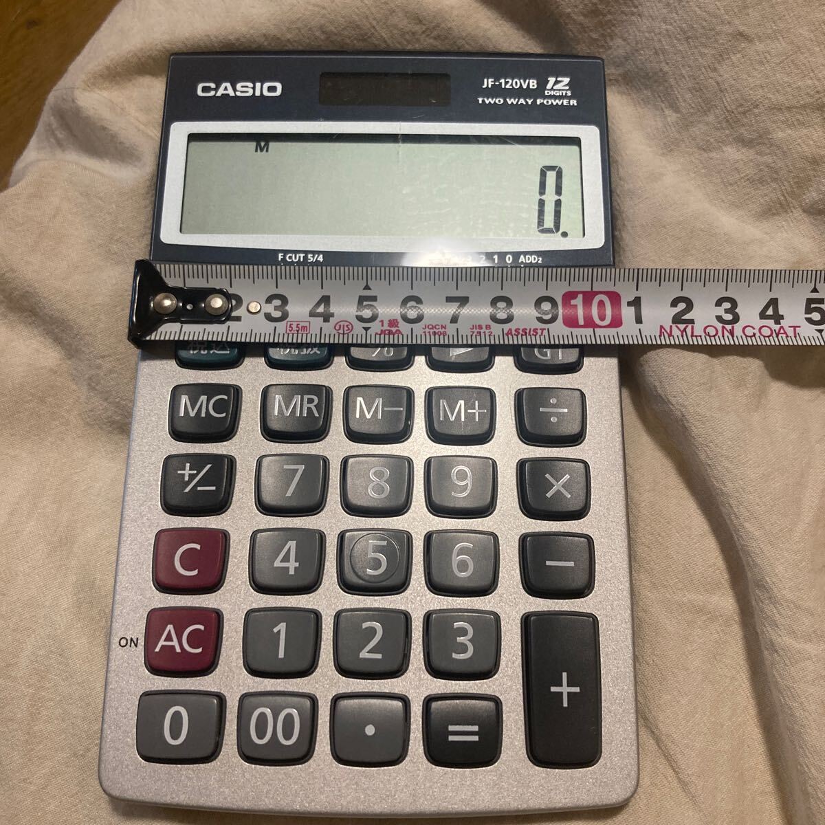 カシオ 卓上タイプ 12桁 電卓【ジャストサイズ】 CASIO 本格実務電卓 JF-120VB_画像4